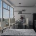 The kitchen is on the coast in Germany in 3d max vray image