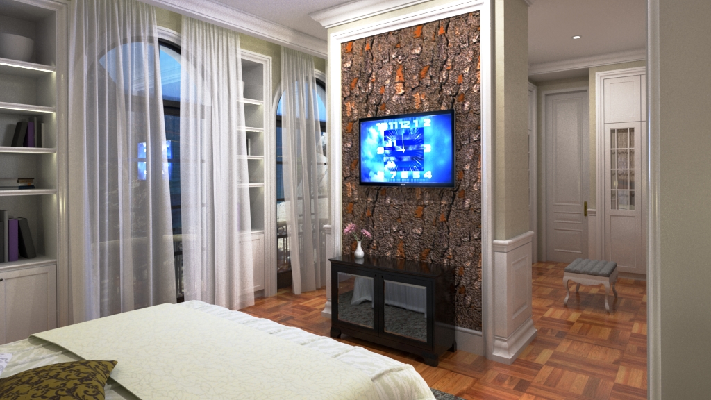 imagen de El dormitorio Diseño de interiores en SketchUp vray 3.0