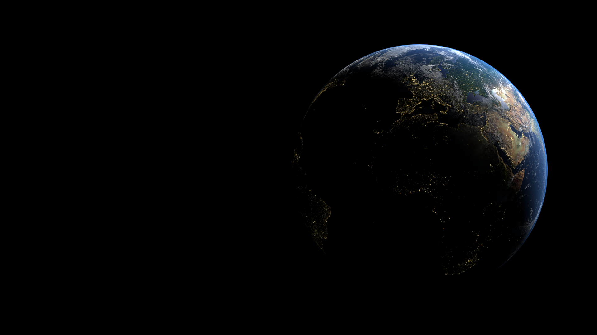 imagen de nuestro planeta en Blender cycles render