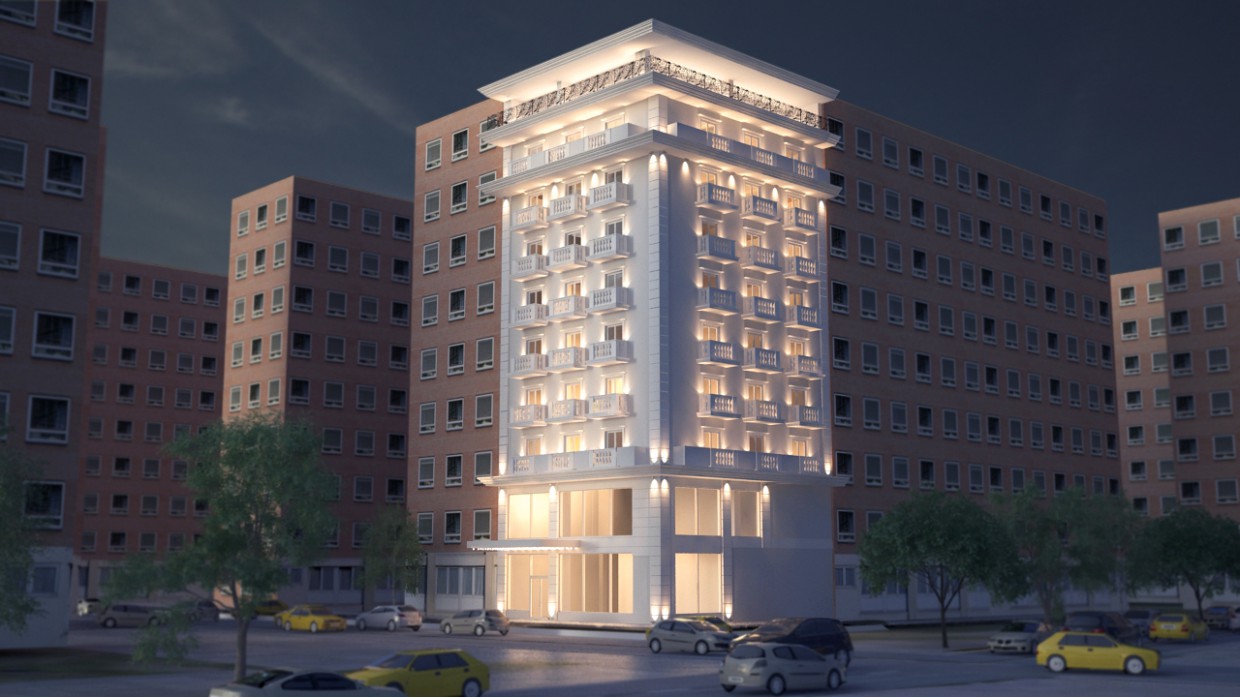 Hotel in 3d max vray image