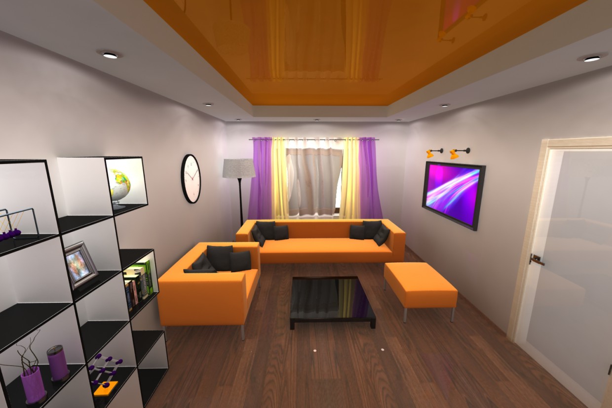 Living room Living room in 3d max vray image