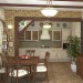 kitchen-living room in a country house in 3d max vray image