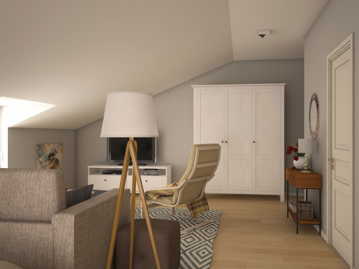 мансарда мансарда в 3d max vray изображение