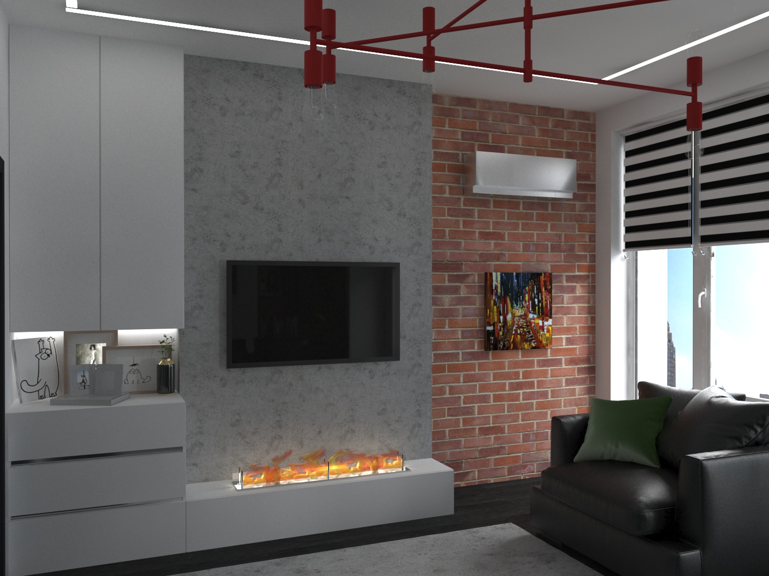 Loft for a young guy in 3d max vray 3.0 image