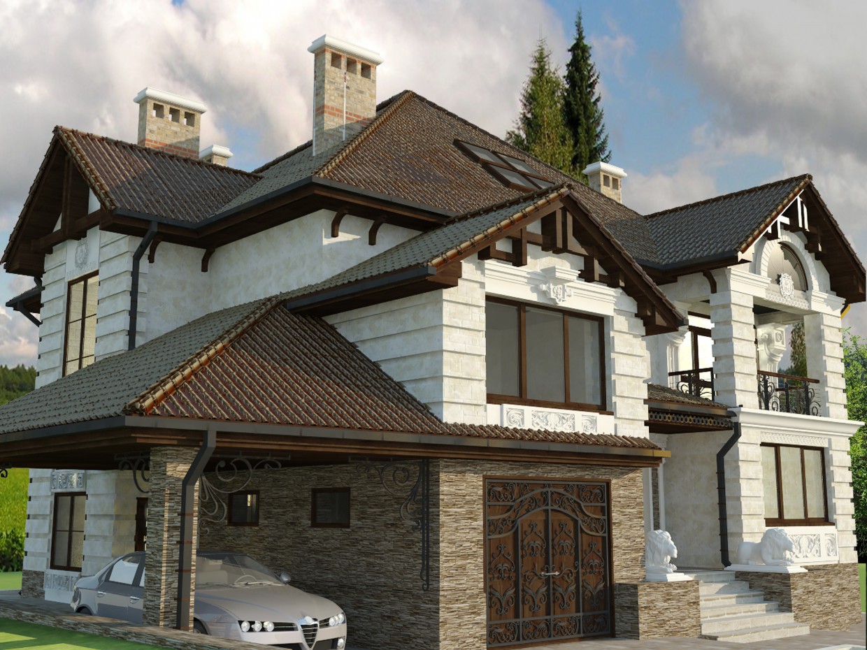Residential building in Cojusna Residential building in Cojusna in 3d max vray image