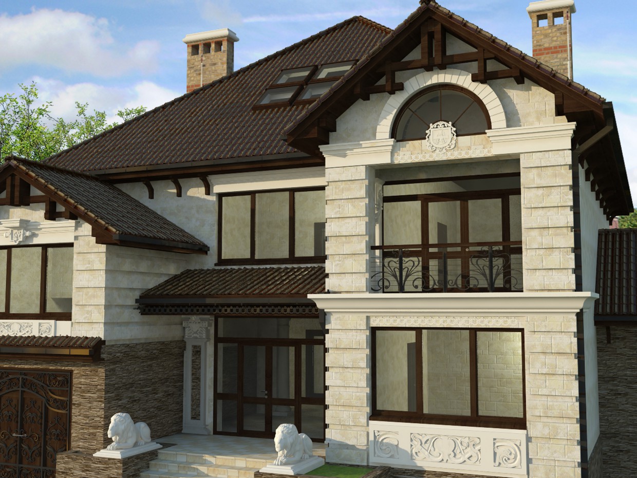 Residential building in Cojusna Residential building in Cojusna in 3d max vray image
