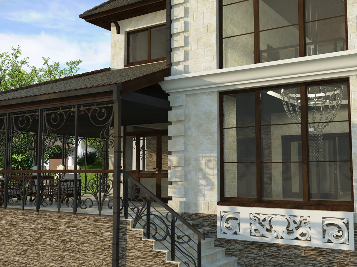 Residential building in Cojusna Residential building in Cojusna in 3d max vray image