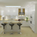 Visualizzazione 3D di grande cucina in 3d max vray immagine