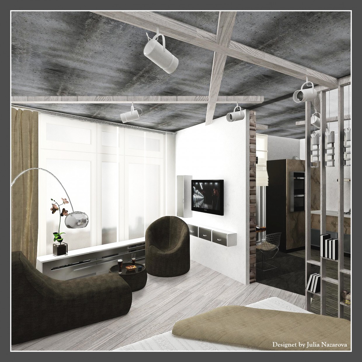 Bedroom + sitting area Bedroom + sitting area in 3d max vray 1.5 image