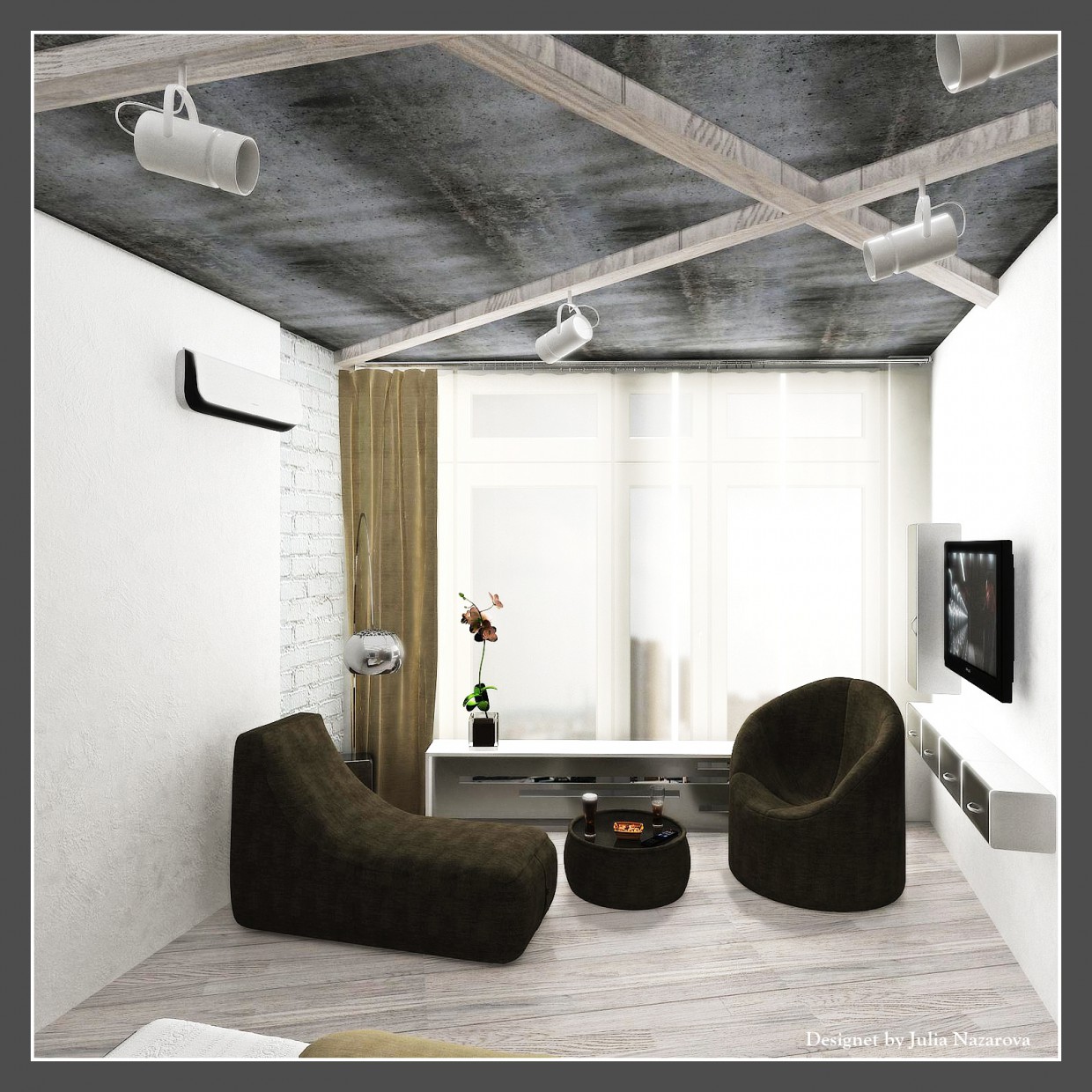Bedroom + sitting area Bedroom + sitting area in 3d max vray 1.5 image