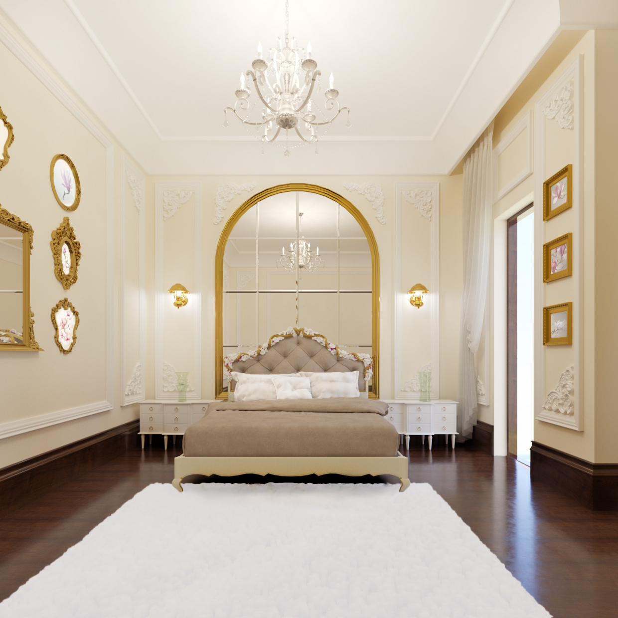 Bedroom in 3d max corona render image