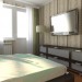 Bedroom in a new building in 3d max vray image