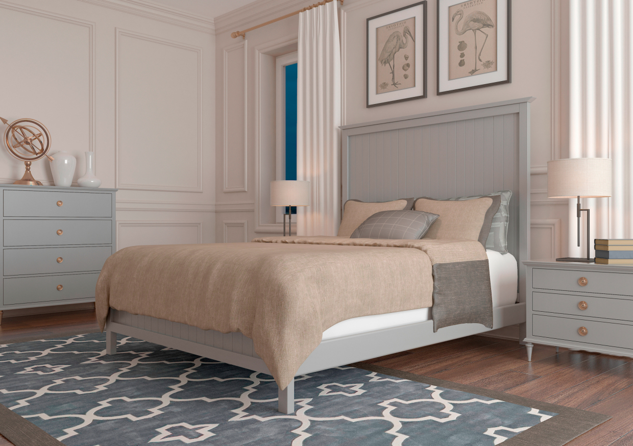 Bed in the Interior in 3d max vray 3.0 image
