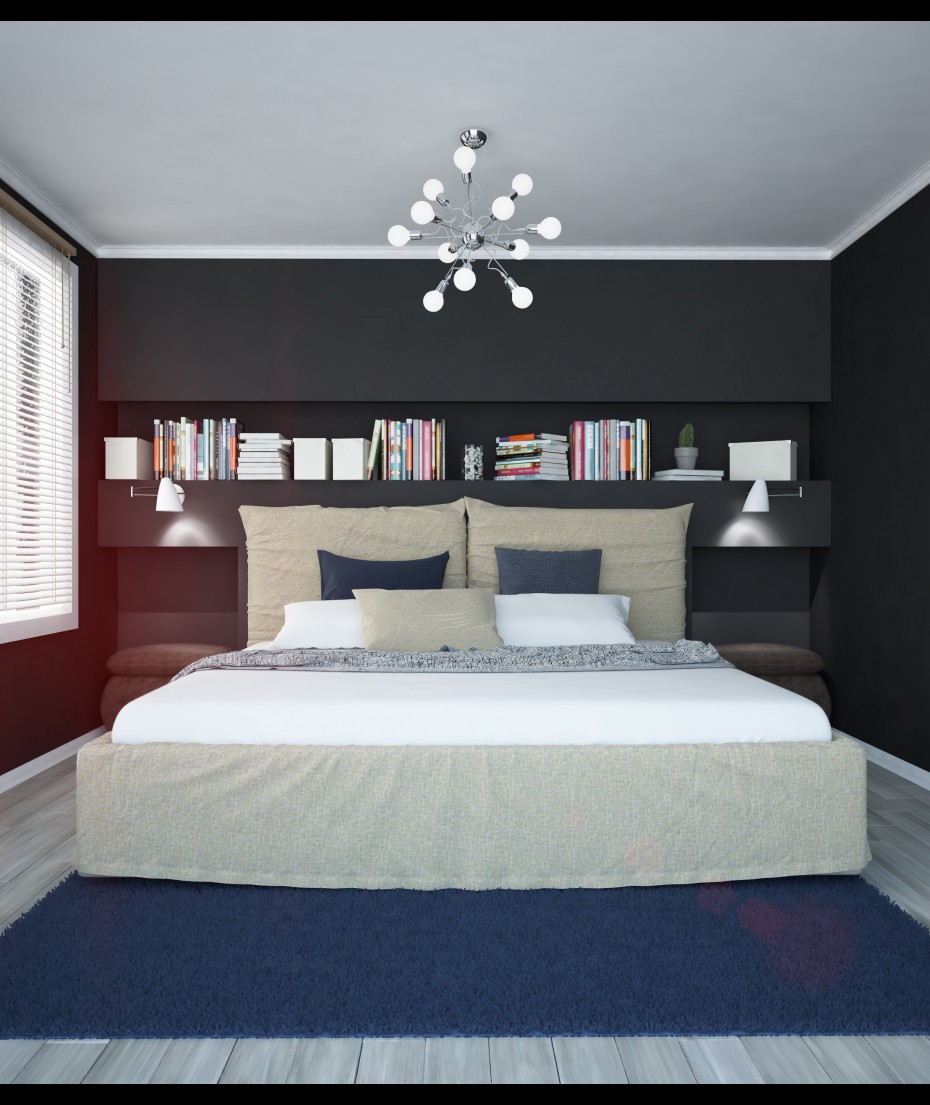 bedroom in 3d max vray image