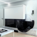 Lareira de estilo moderno em um pequeno apartamento. em 3d max mental ray imagem
