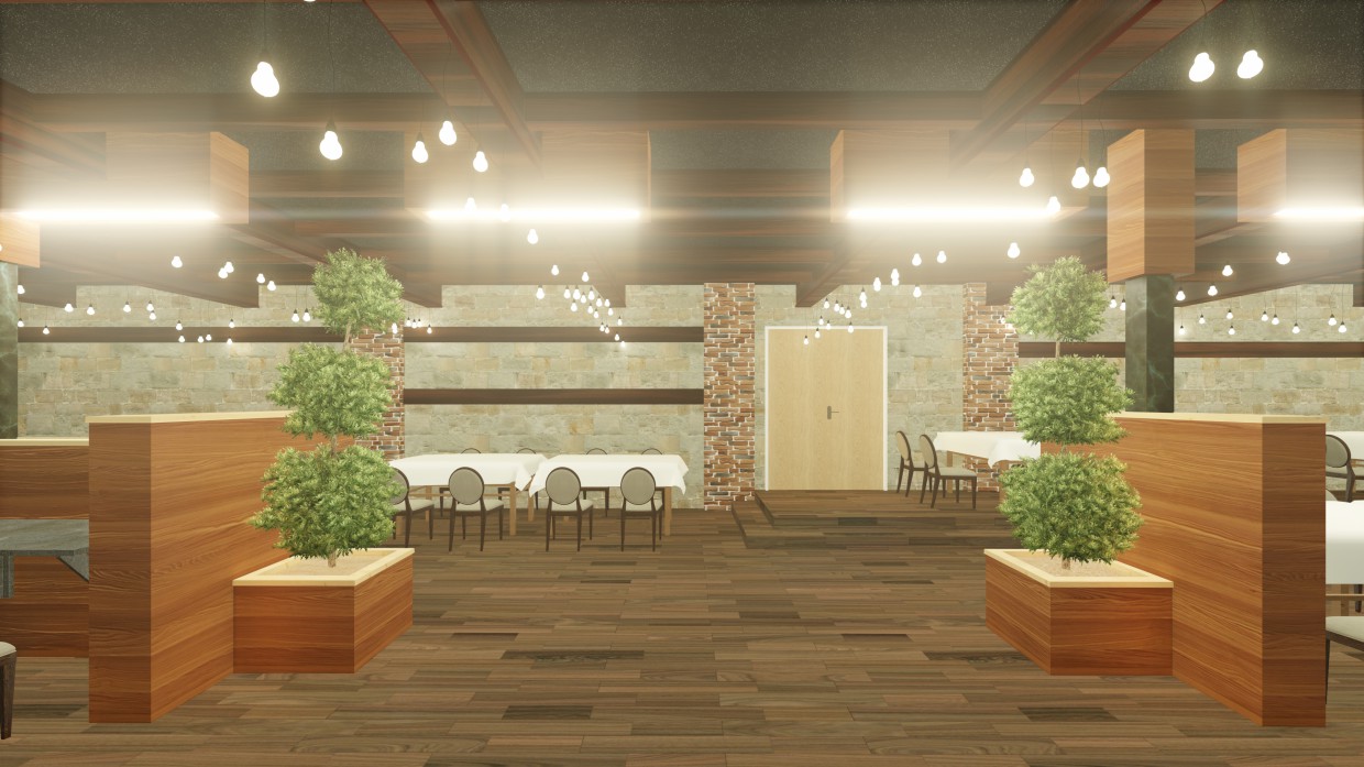 The Interior of the dining room The Interior of the dining room in Blender Other image