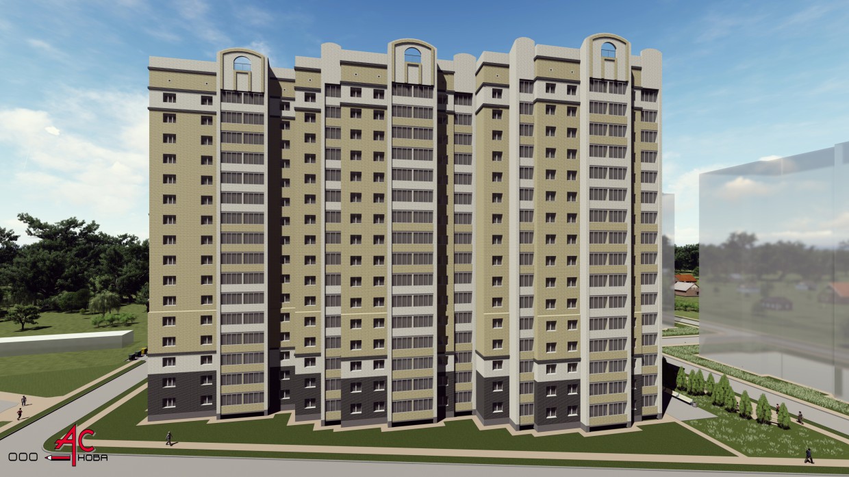 Project 16-story multi-family homes in Blender Other image