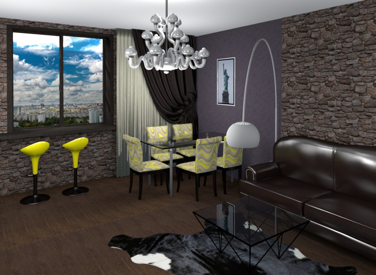 Living in style "loft" in SolidWorks FinalRender image