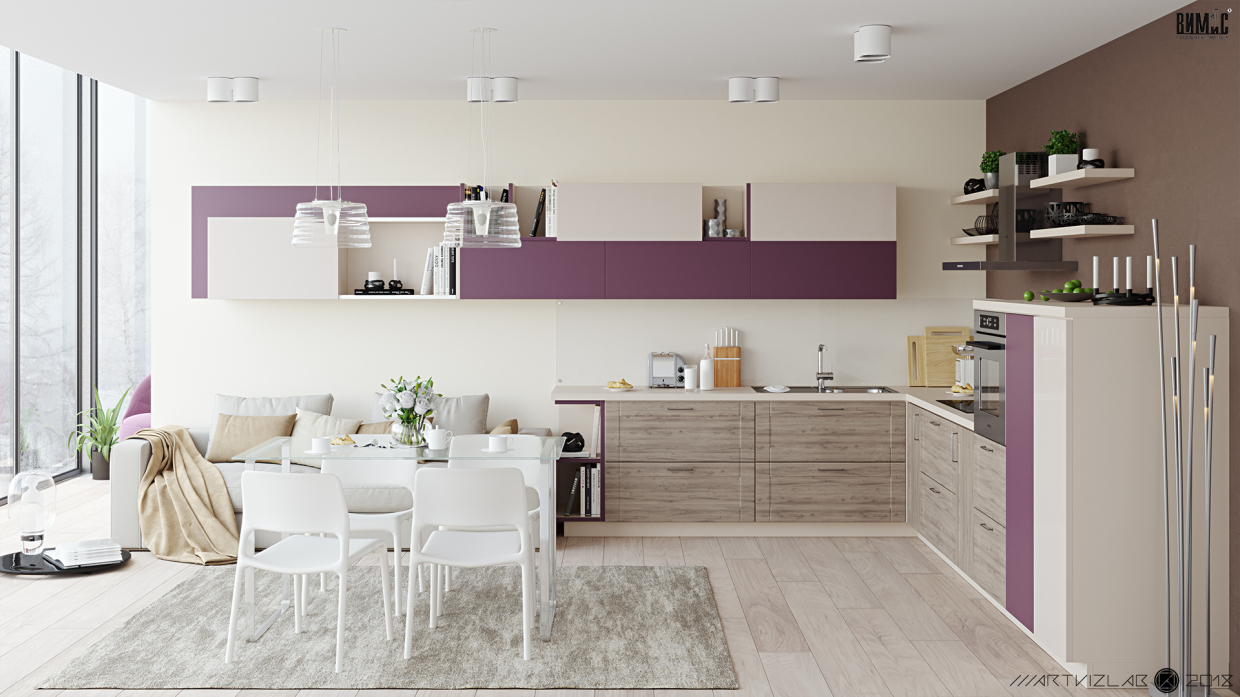 Kitchen 11 в 3d max corona render изображение