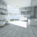 Bathroom in the hotel room in 3d max mental ray image