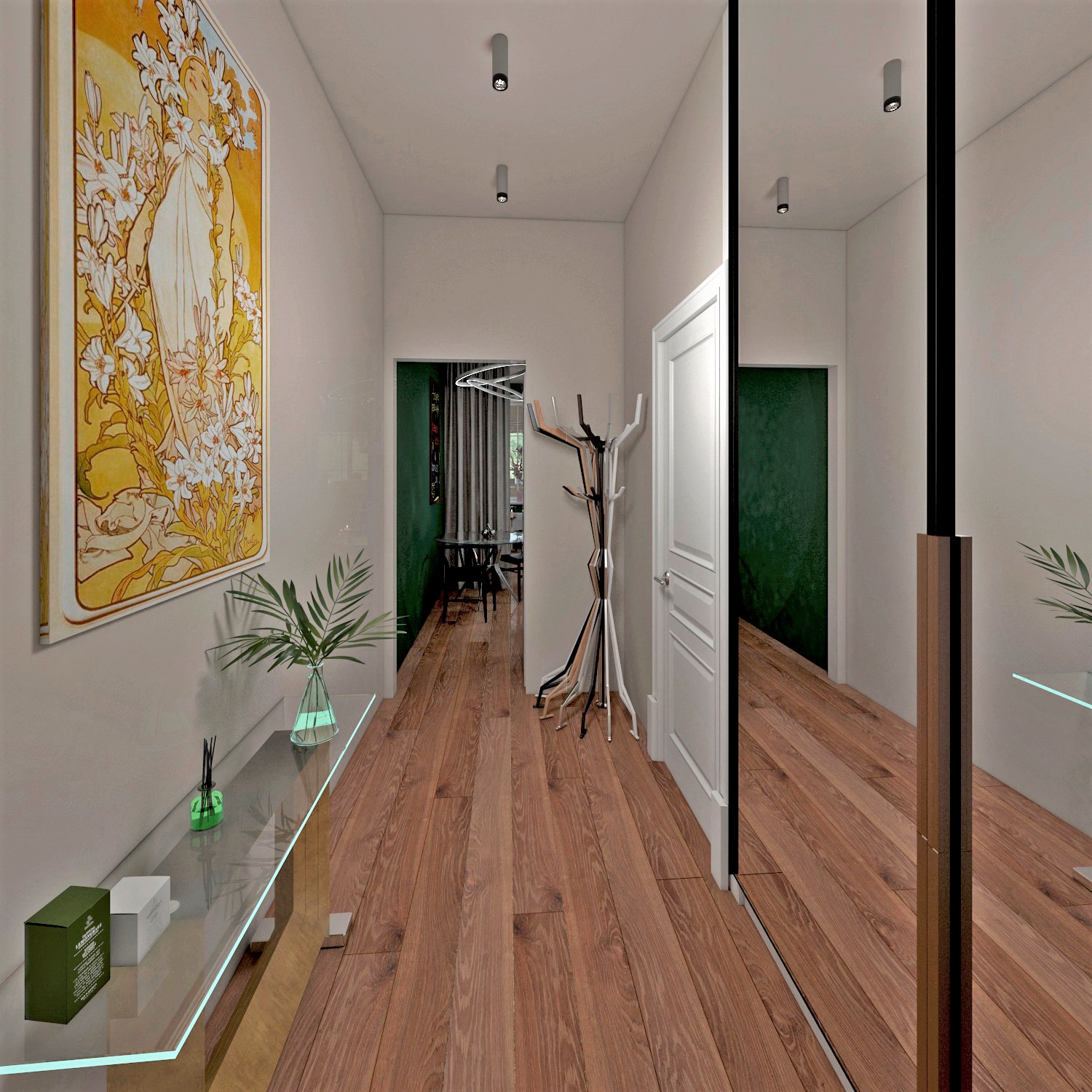 Studio apartment in 3d max vray 3.0 image
