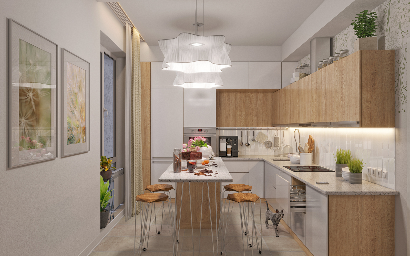 Residential complex "Nobel" 2-bedroom apartment. in 3d max corona render image