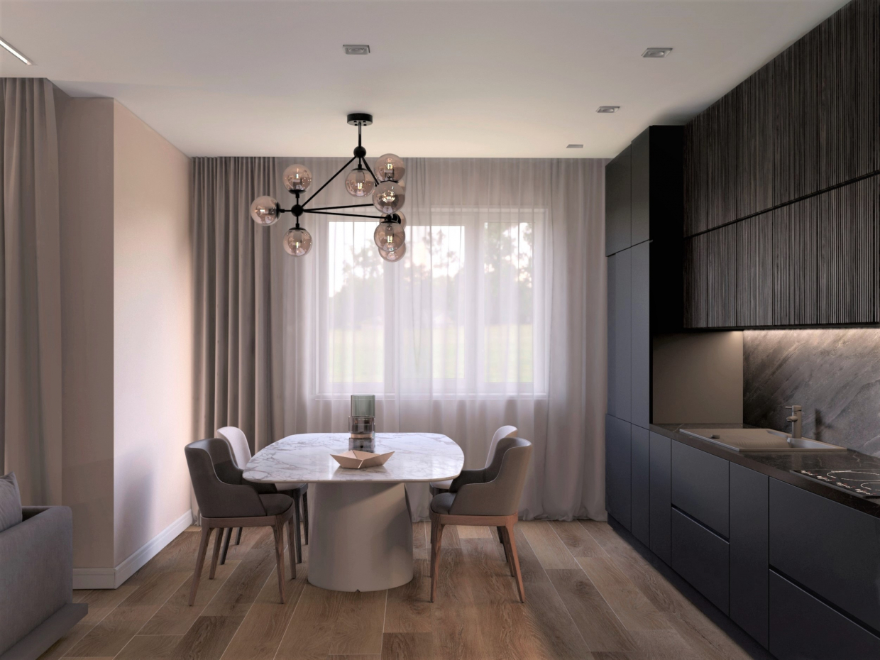 apartment on the Khodynsky field. in 3d max vray 3.0 image
