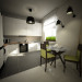 The Interior of an apartment of area of 48 sq.m. in Cinema 4d vray image