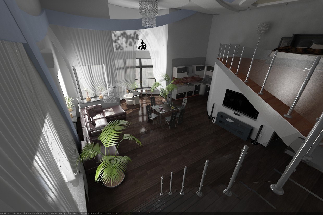 imagen de Apartamento de 2 plantas en 3d max vray
