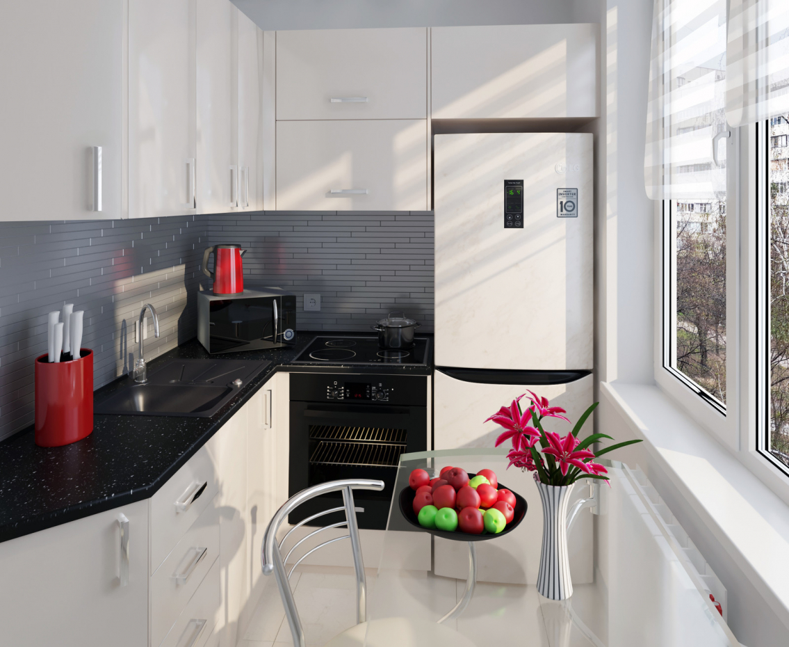 Cucina in 3d max corona render immagine