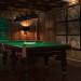 Billiard room in the English style