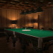 Billiard room in the English style in 3d max vray image