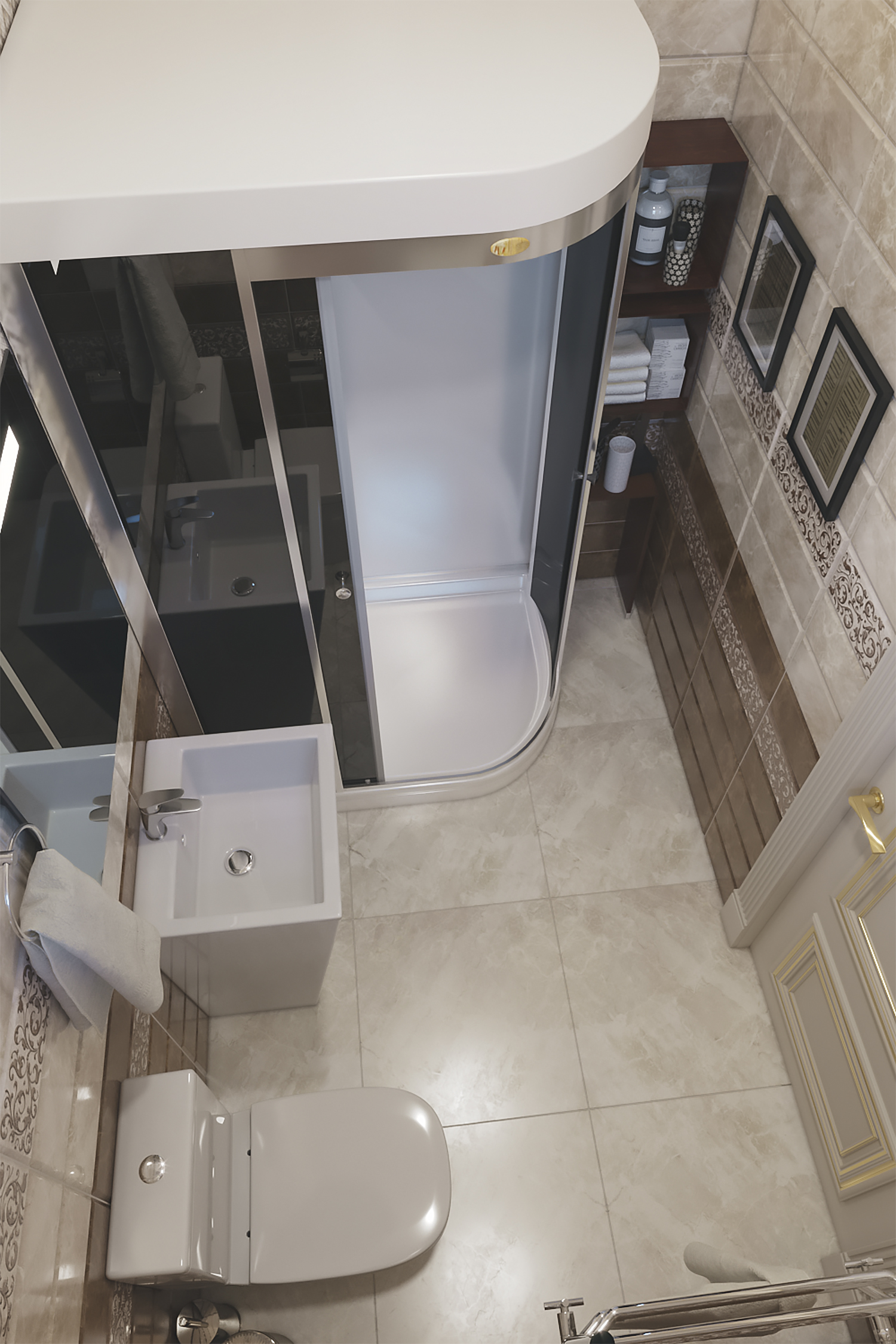 Bathroom in 3d max corona render Bild