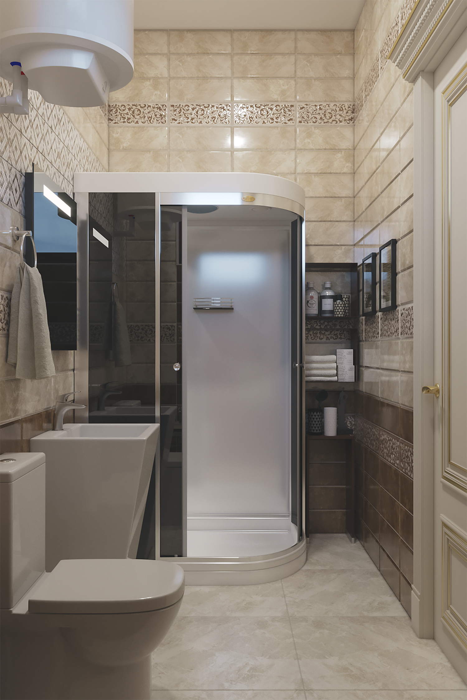 Bathroom in 3d max corona render Bild