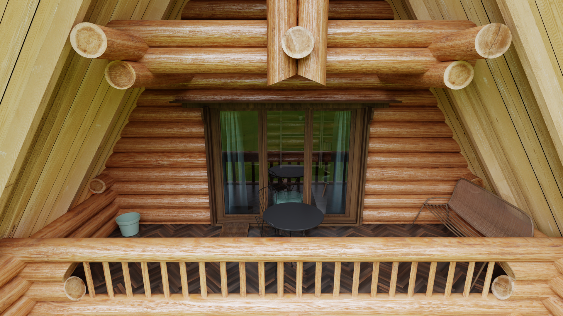 Wooden House в Blender cycles render зображення