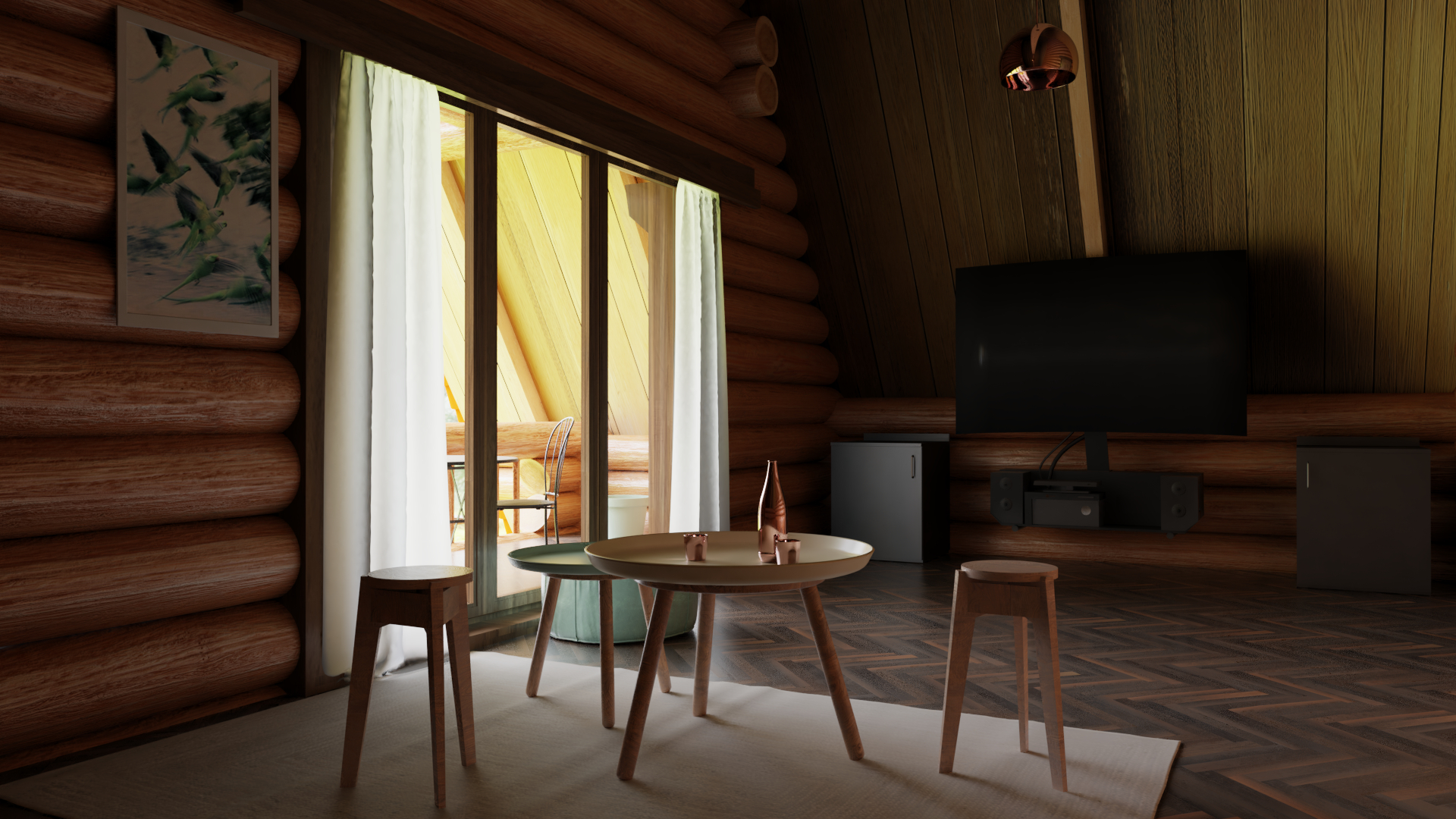 Wooden House в Blender cycles render зображення