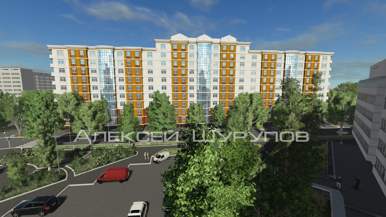 Concept d’un immeuble à Sébastopol dans 3d max vray image