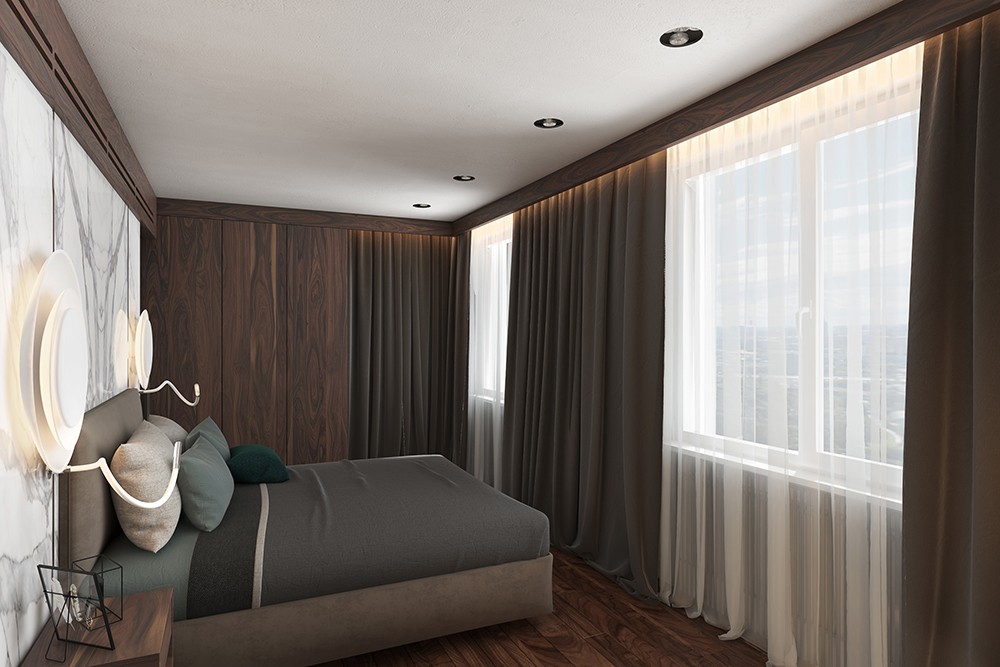 Appartement dans un style moderne dans Blender cycles render image