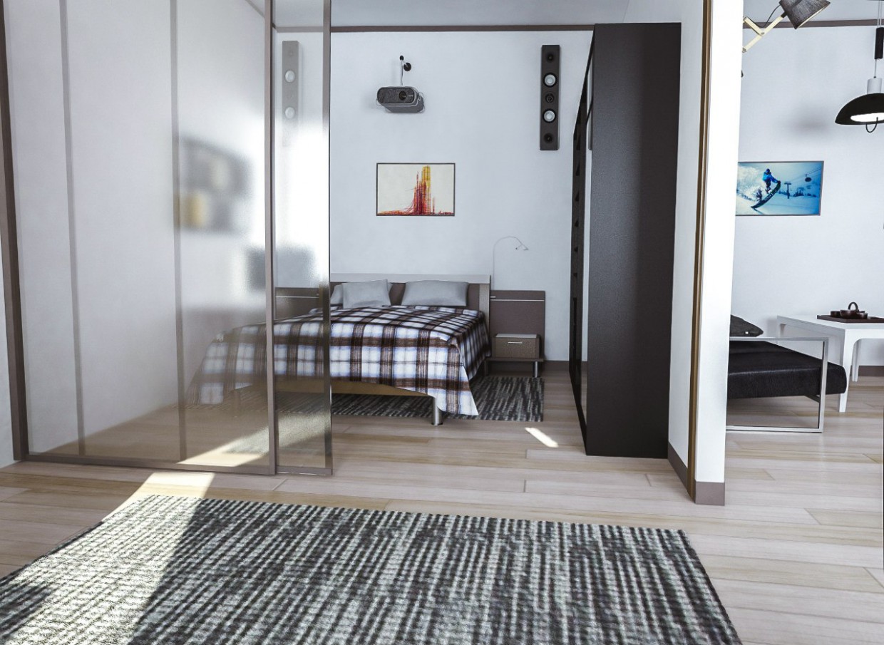 Квартира-студия Квартира-студия в 3d max vray изображение