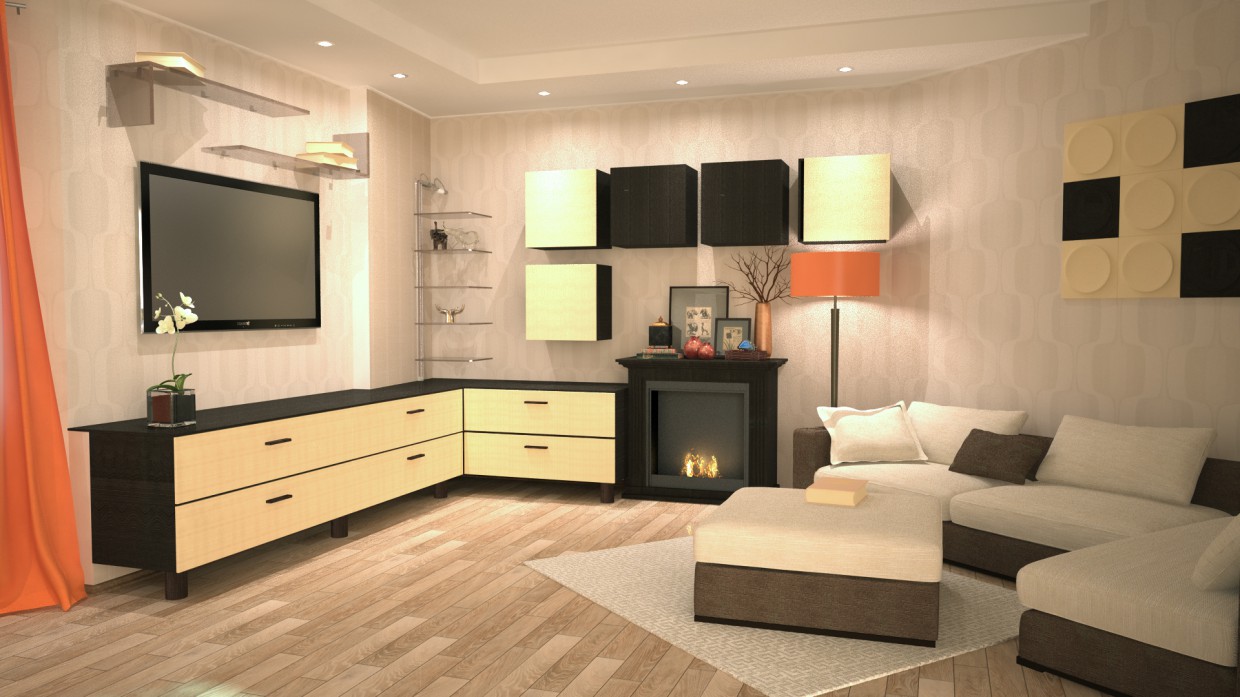 Wohnzimmer in 3d max vray Bild