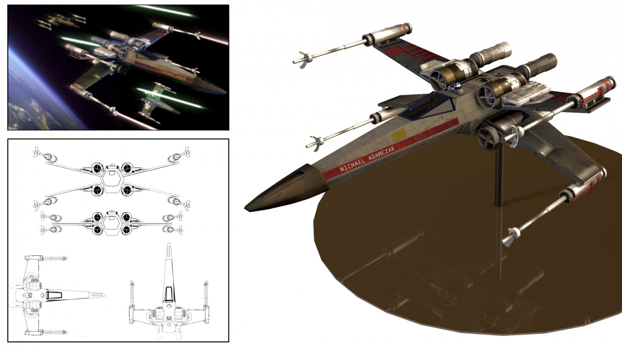 T-65 X-Wing dans Cinema 4d Other image