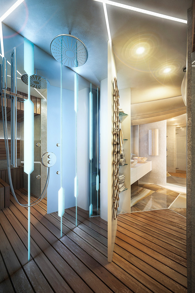Apartamento futurista em Blender cycles render imagem