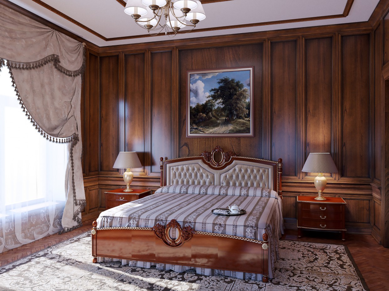 Dormitorio de 3d max visualización 3D del proyecto en el Dormitorio 3d max render corona render chilavek2007