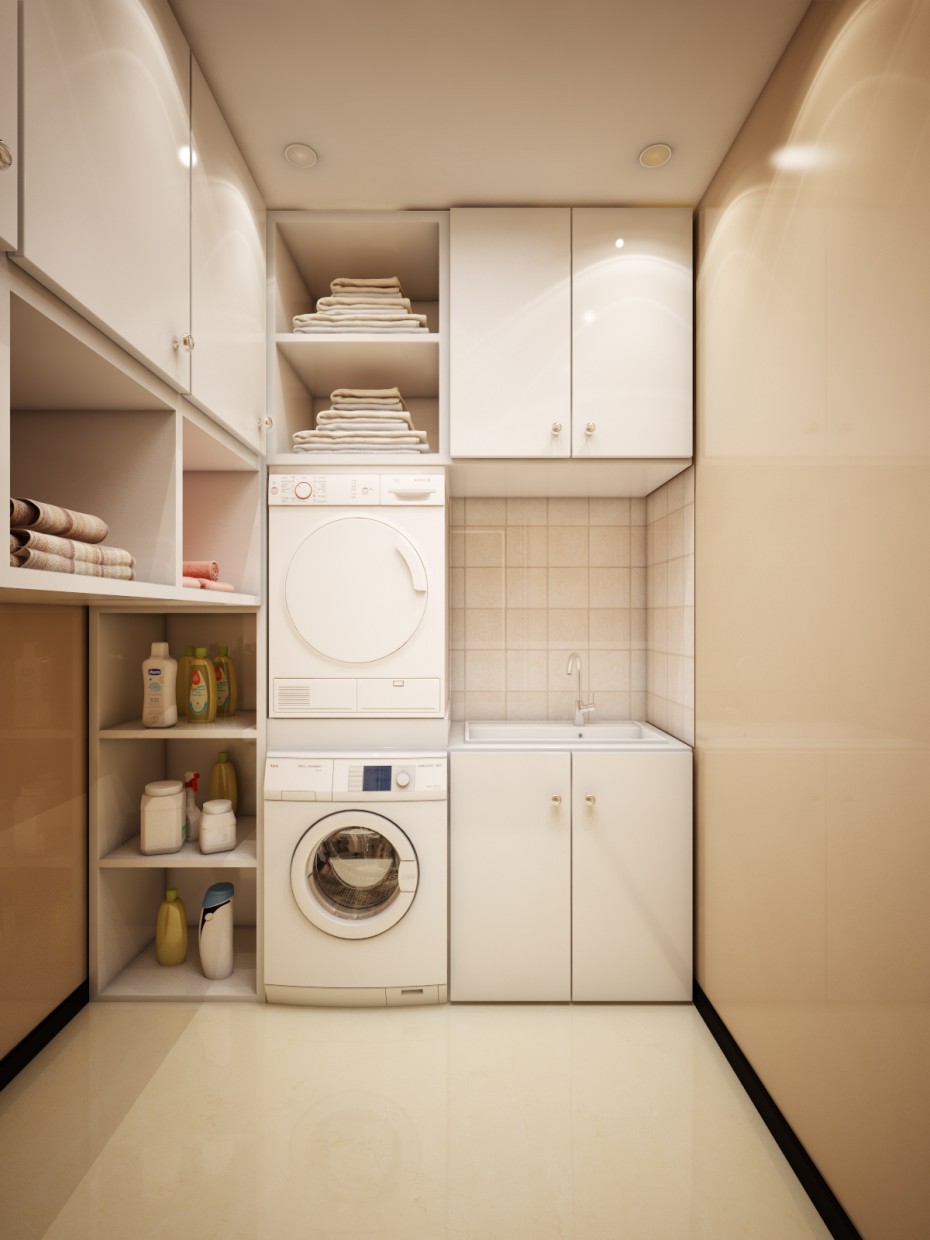 Utility room in 3d max vray image