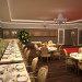 L'interno del ristorante in stile classico in 3d max vray immagine