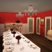 O Interior do restaurante em estilo clássico em 3d max vray imagem