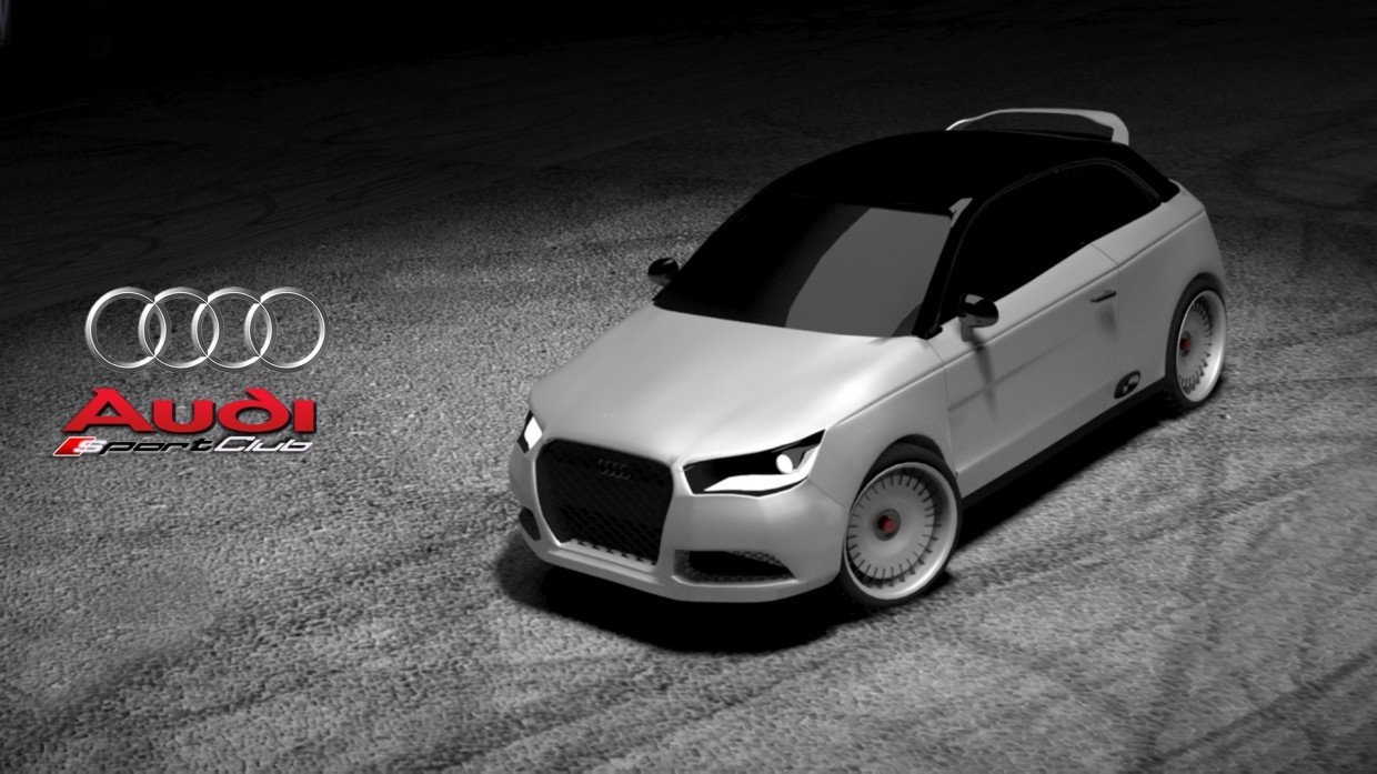 Audi A1 sports club Audi A1 sports club in 3d max vray image