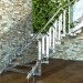 Staircase in the lobby in 3d max vray image