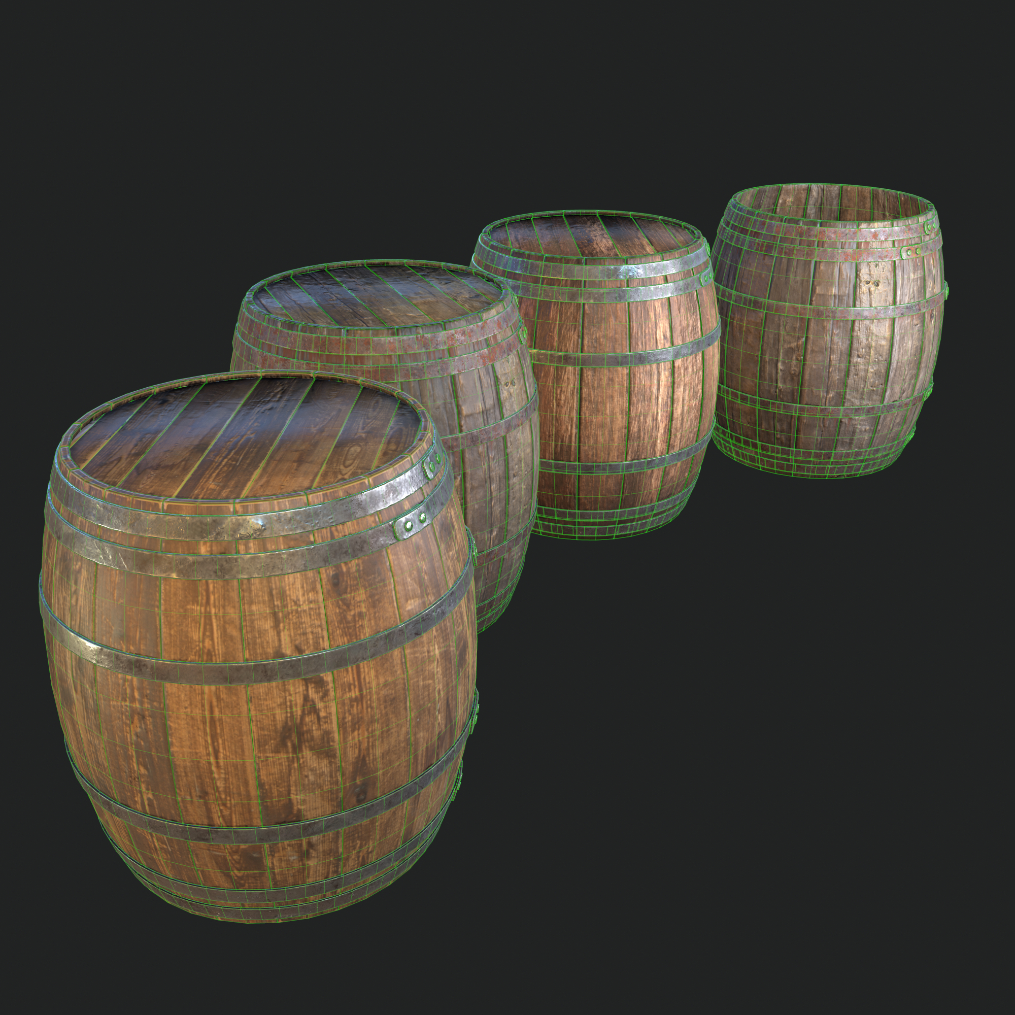 Barrel Set in 3d max Other image