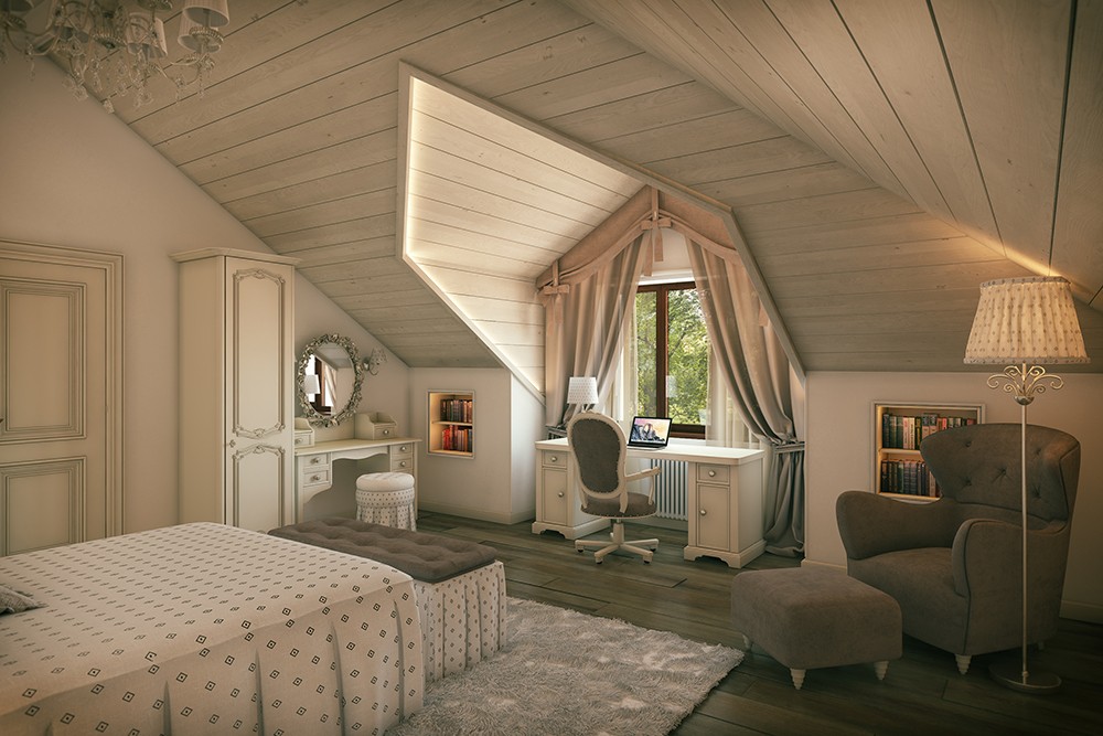 Quarto da filha sênior em 3d max corona render imagem